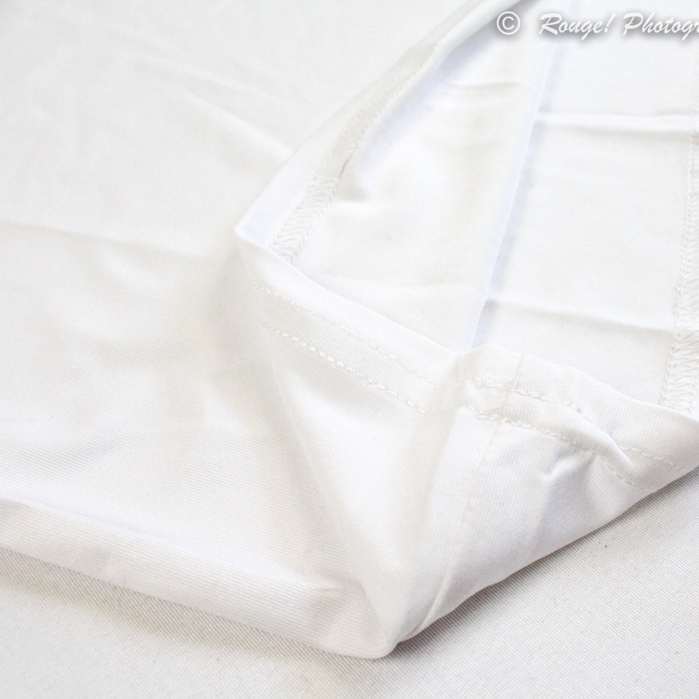 Lace Insert Off Shoulder Bodycon White Dress - Picture 8 of 8